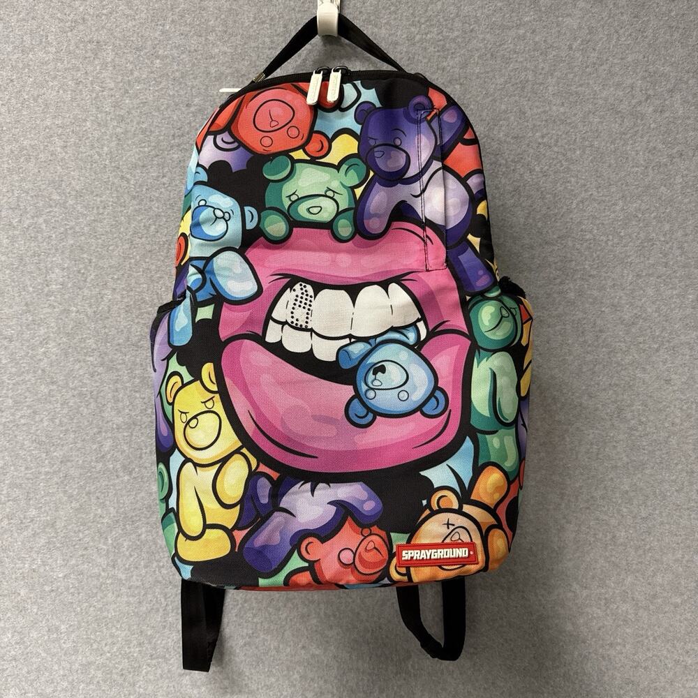 Sprayground Gummy-Bear Lips Backpack Multicolor Laptop Travel Bag